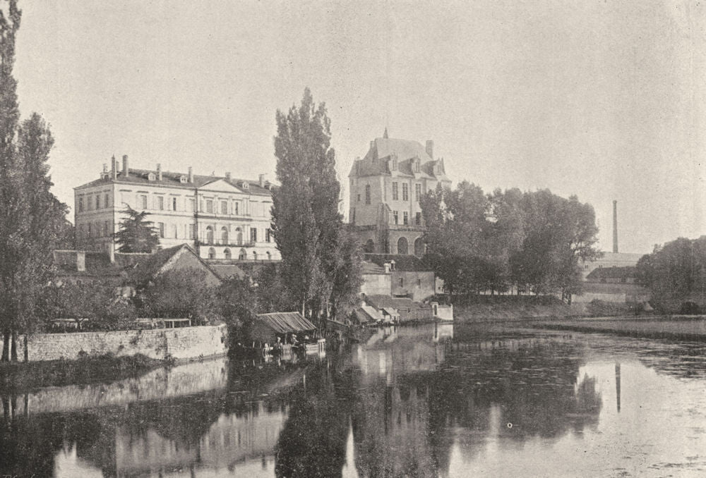 INDRE. Chateauroux. Préfecture Chateau Raoul 1895 old antique print picture